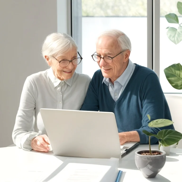 退職者が安心して保険相談する様子